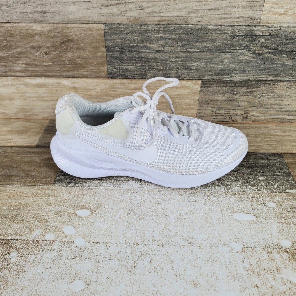 Nike Revolution 7 Womens‎ Shoes Sz 8 Running White Mesh Lace Up Low Top Sneakers